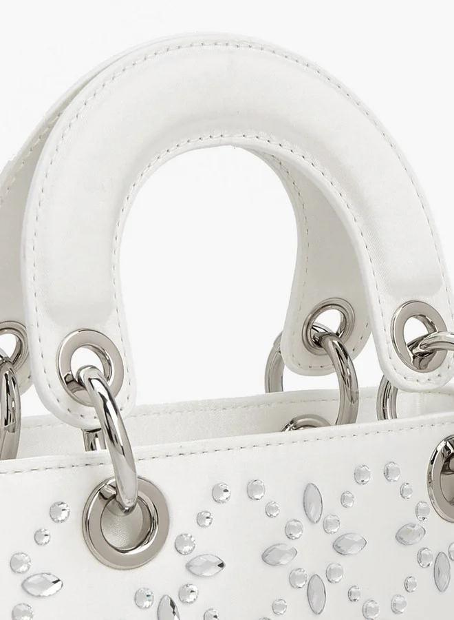 Flora Bella By Shoexpress Floral Bella Embellished Tote Bag With Detachable Strap Ramadan Collection